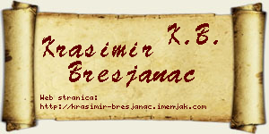 Krasimir Bresjanac vizit kartica